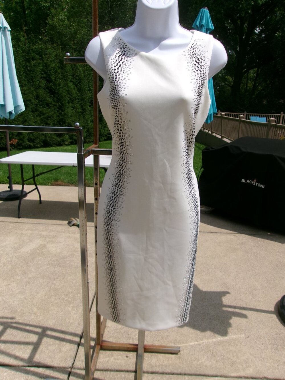 CALVIN KLEIN WHITE DIAMOND SCUBA DRESS 4